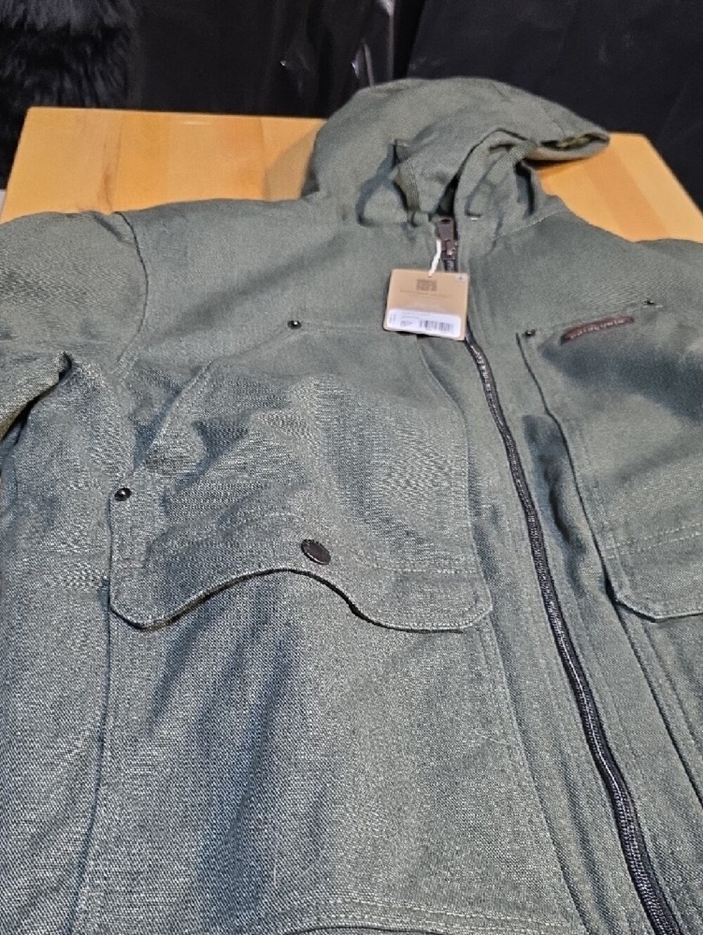 Patagonia Men's Iron Forge Hooded Jacket in Olive - Picture 5 of 7